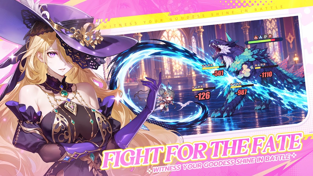 Girls Echo combat promo with a witch casting a spell